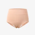 Women's Cotton Physiological Underwear - Solid Color, Leak-Proof Apricot