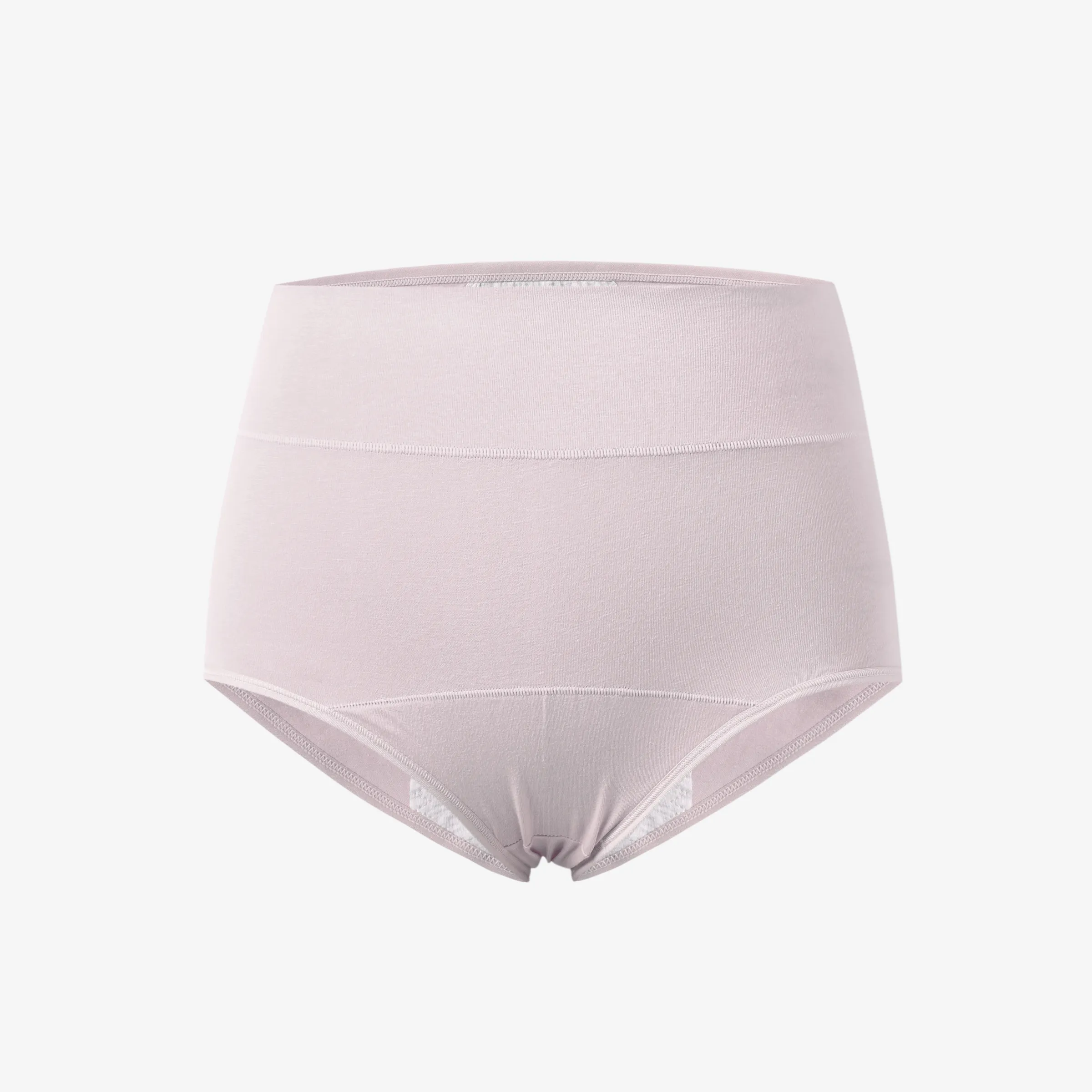 Women's Cotton Physiological Underwear - Solid Color, Leak-Proof Grey