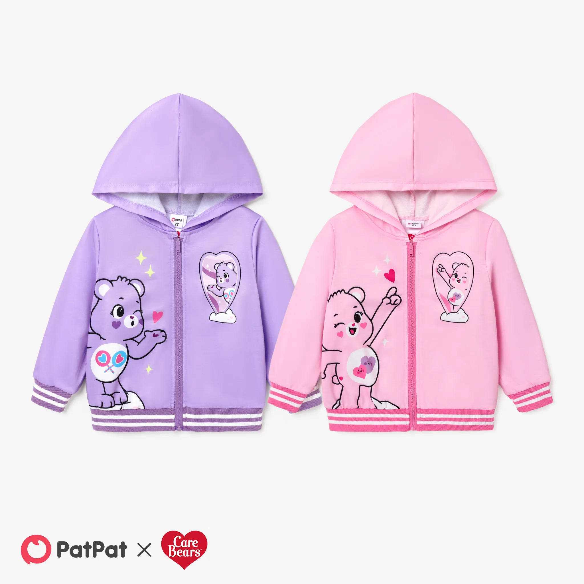 Care Bears Toddler Girl Bear Pattern Hooded Jacket