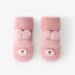 Baby Childlike Thickened animal-shaped socks Pink