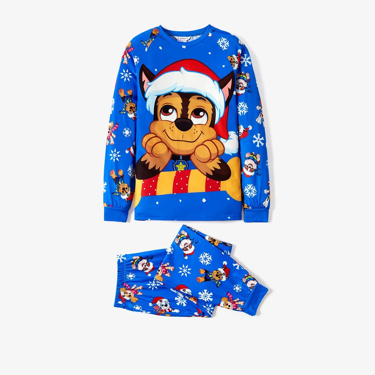 La Pat’ Patrouille Noël Look Familial Manches longues Tenues de famille assorties Pyjamas (Flame Resistant) Multicolore big image 1