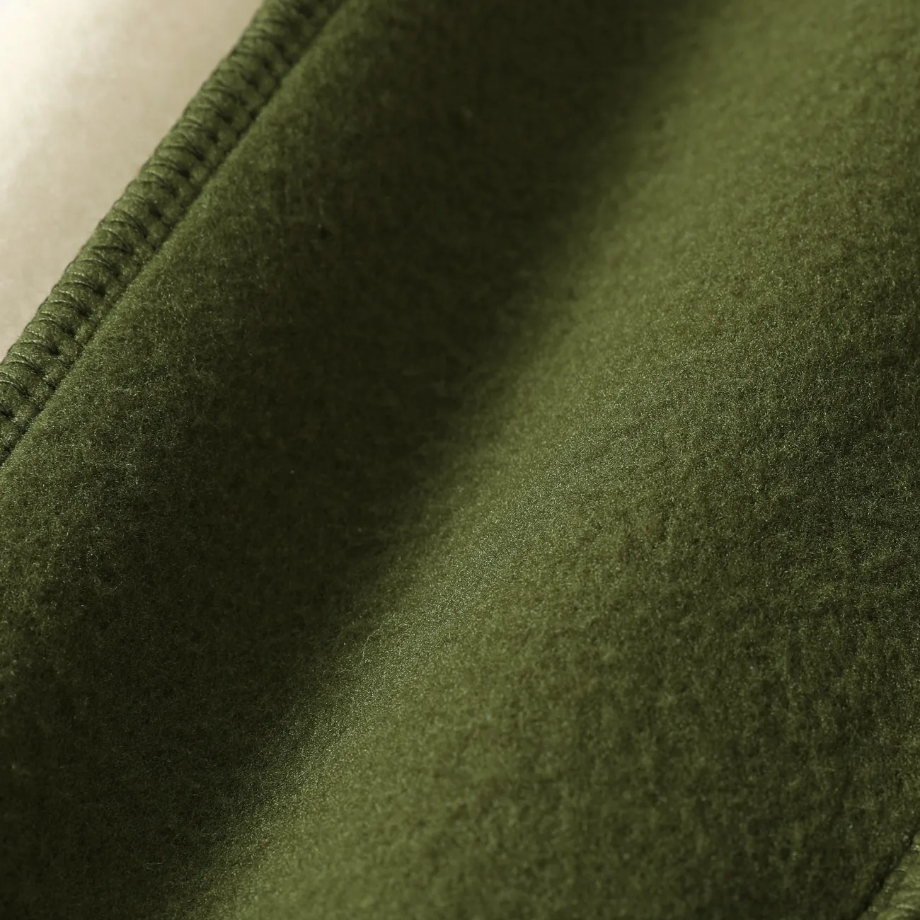 2pcs Toddler Boy Fabric Stitching High Collar Zipper Set Army green big image 1