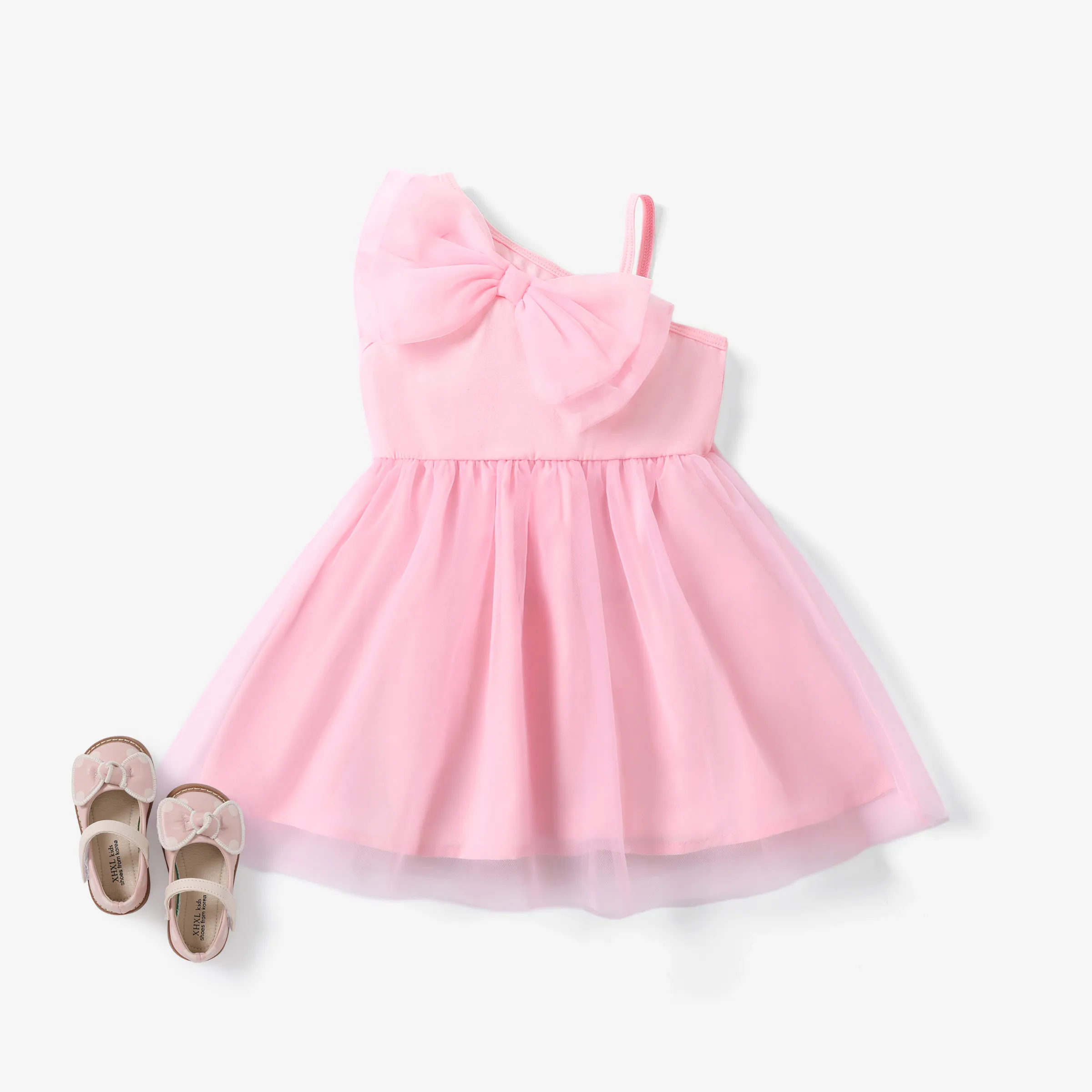 Toddler Girl Sweet 3D Bowknot Mesh Dress
