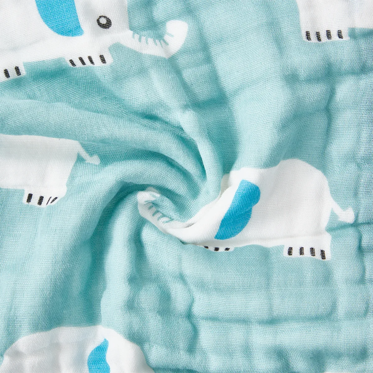 Tissu multifonctionnel en mousseline de coton pour bébé rot Bleu big image 1
