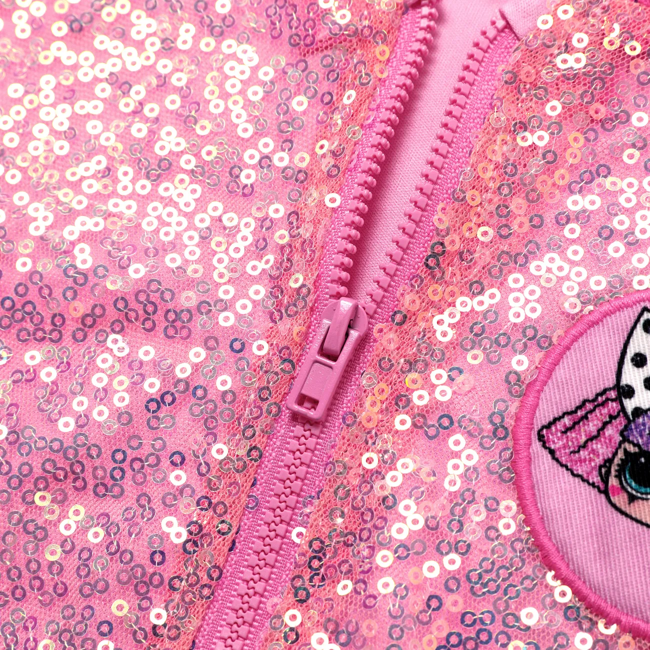 L.O.L. ÜBERRASCHUNG! Kleinkind-/Kid-Girl-Set mit Grafikdruck Kurzärmeliges Kleid und Oberteil  rosa big image 1
