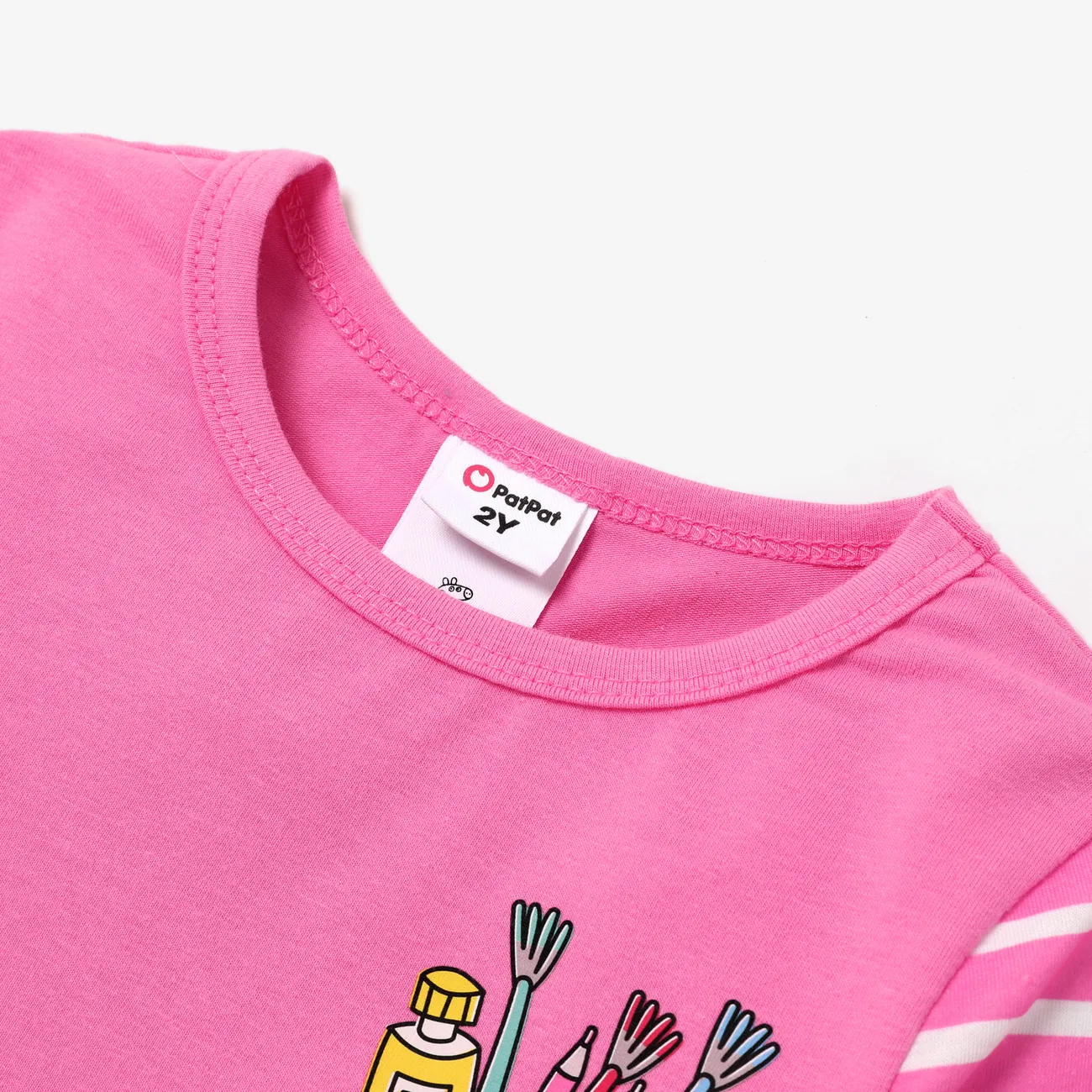 Peppa Pig 小童 女 布料拼接 童趣 豬 連衣裙 粉色 big image 1