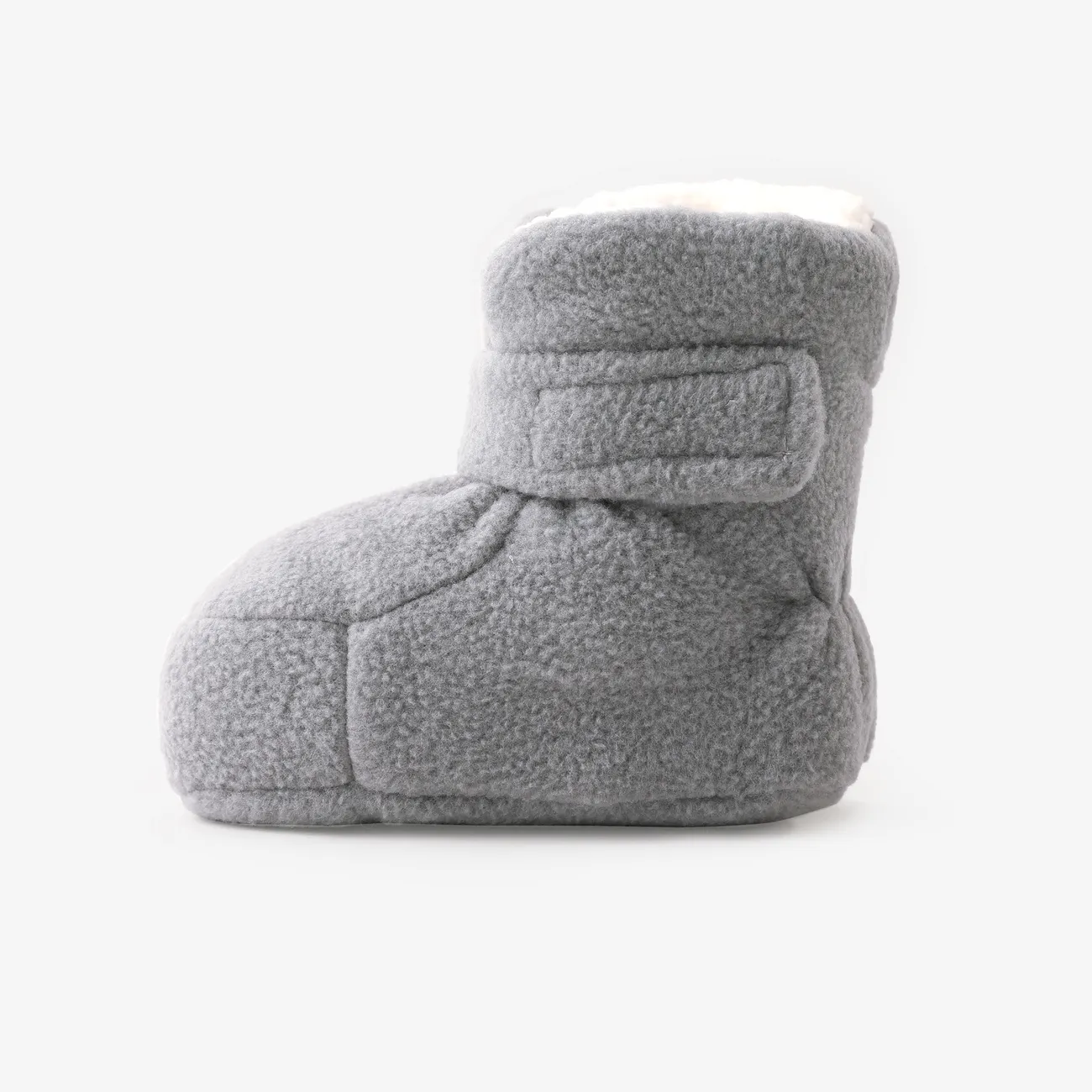 Botas de algodão de sola macia quente de lã alta do bebê Cinzento Claro big image 1