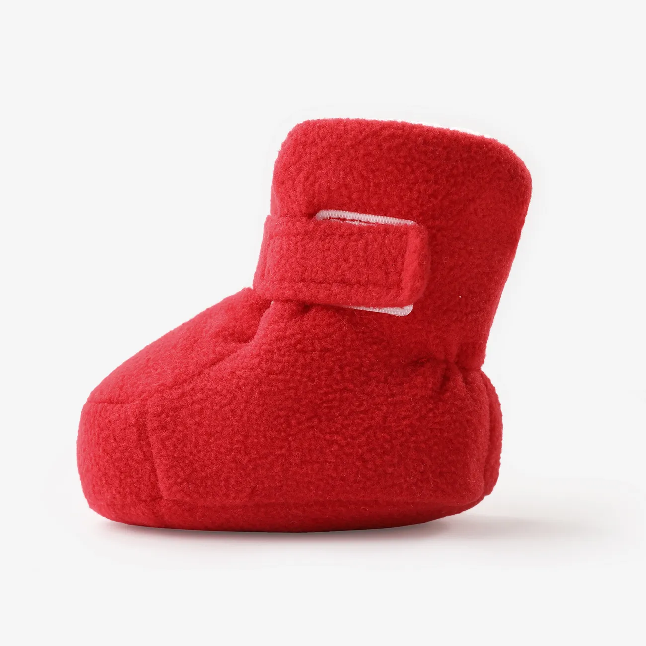 Botas de algodão de sola macia quente de lã alta do bebê Vermelho big image 1