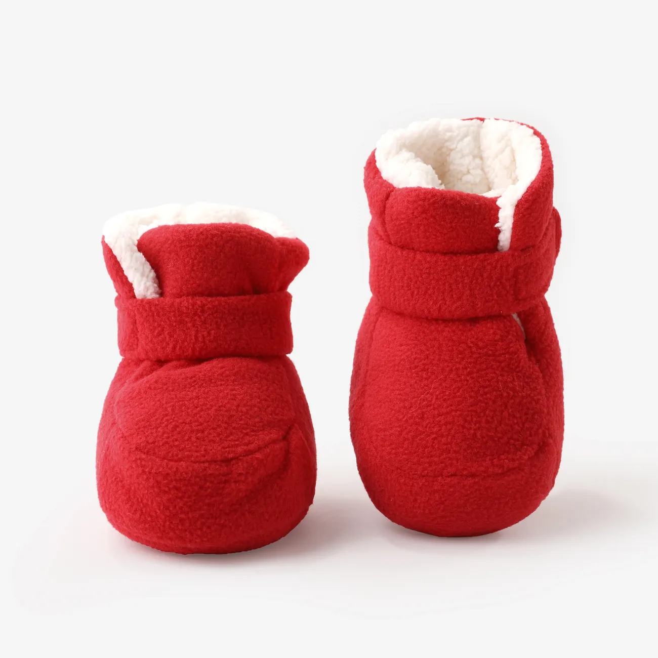 Bottes en coton à semelles souples chaudes en polaire pour bébé Rouge big image 1