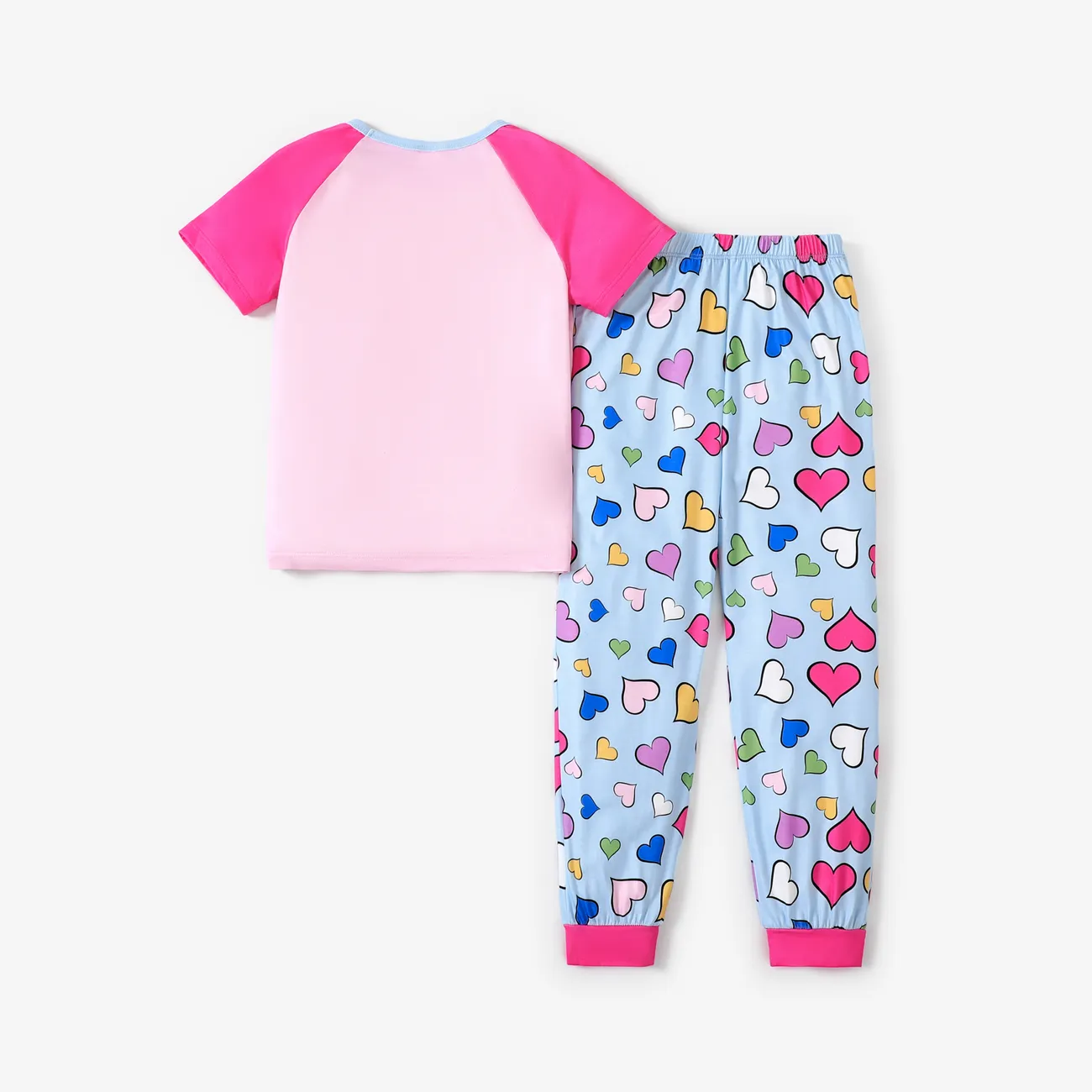 2pcs Kid Girl Casual Einhorn Muster Pyjama Set roseo big image 1