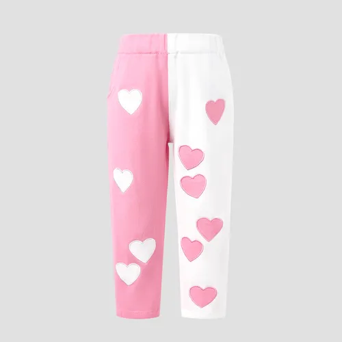 Toddler/Kid Girl Sweet Heart-shaped 100% Cotton Jeans