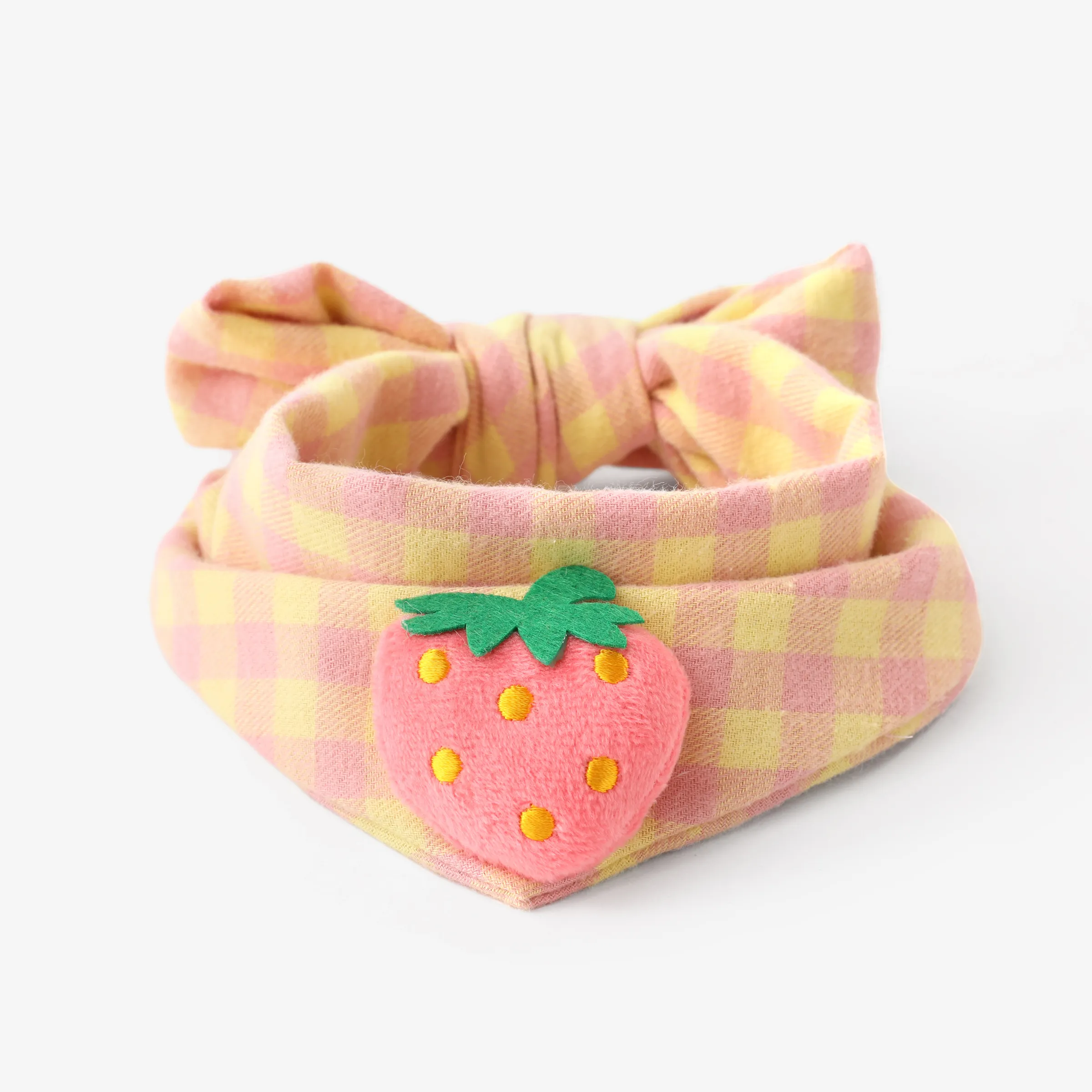 Baby/toddler Double layer plaid cartoon warm scarf Pink image 2