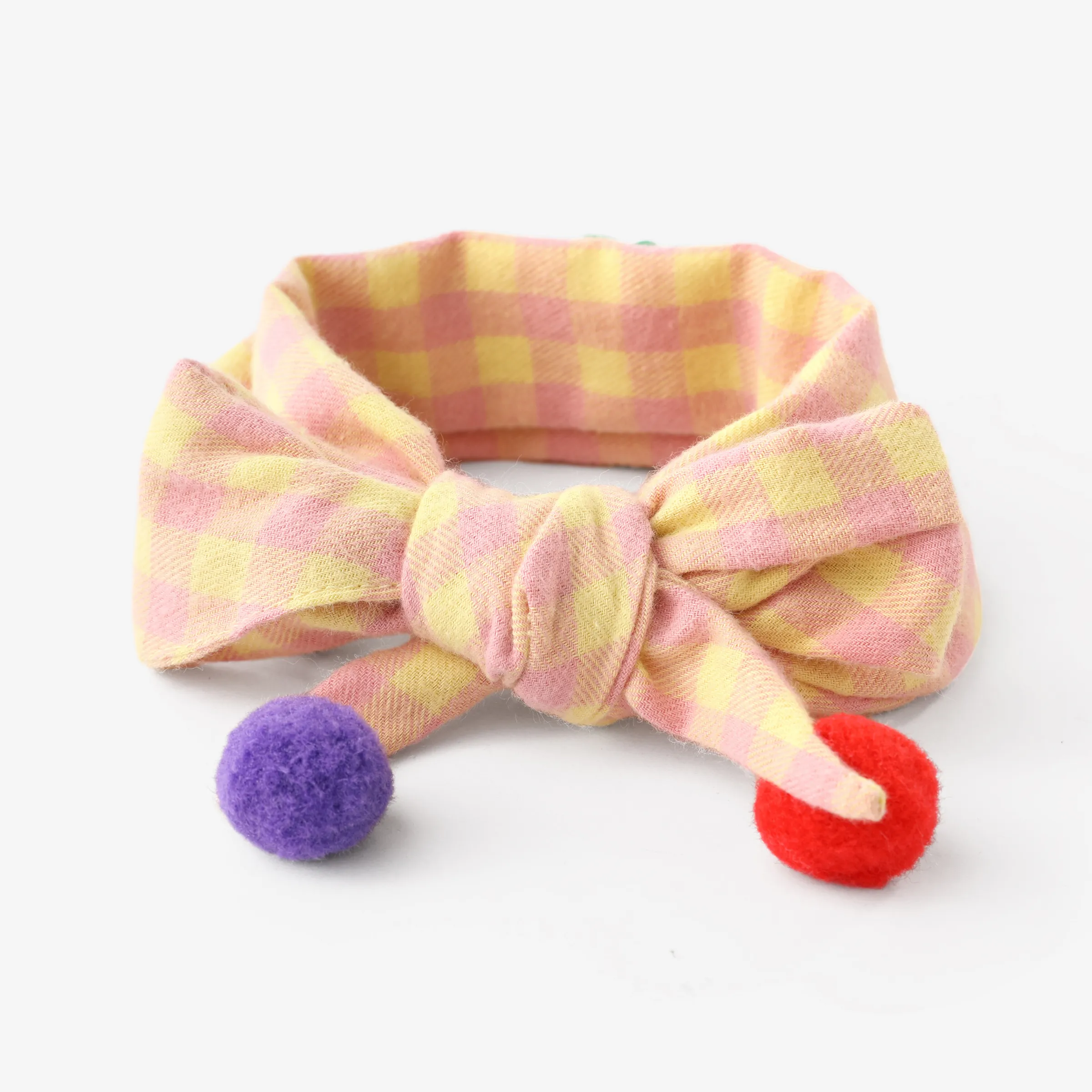 Baby/toddler Double layer plaid cartoon warm scarf Pink image 5