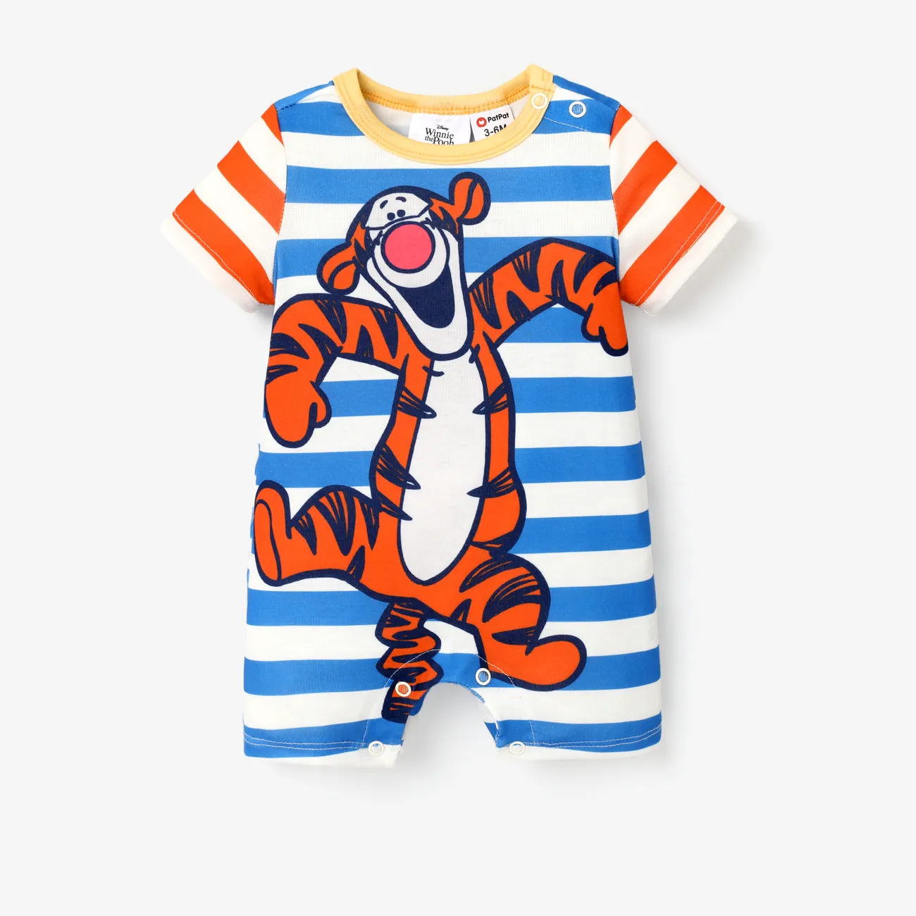 Disney Winnie the Pooh Baby Boy Naia™ Character Print with Stripes Onesies DeepBlue big image 1