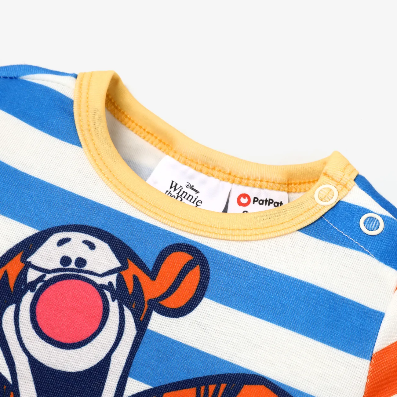 Disney Winnie the Pooh Baby Boy Naia™ Character Print with Stripes Onesies DeepBlue big image 1