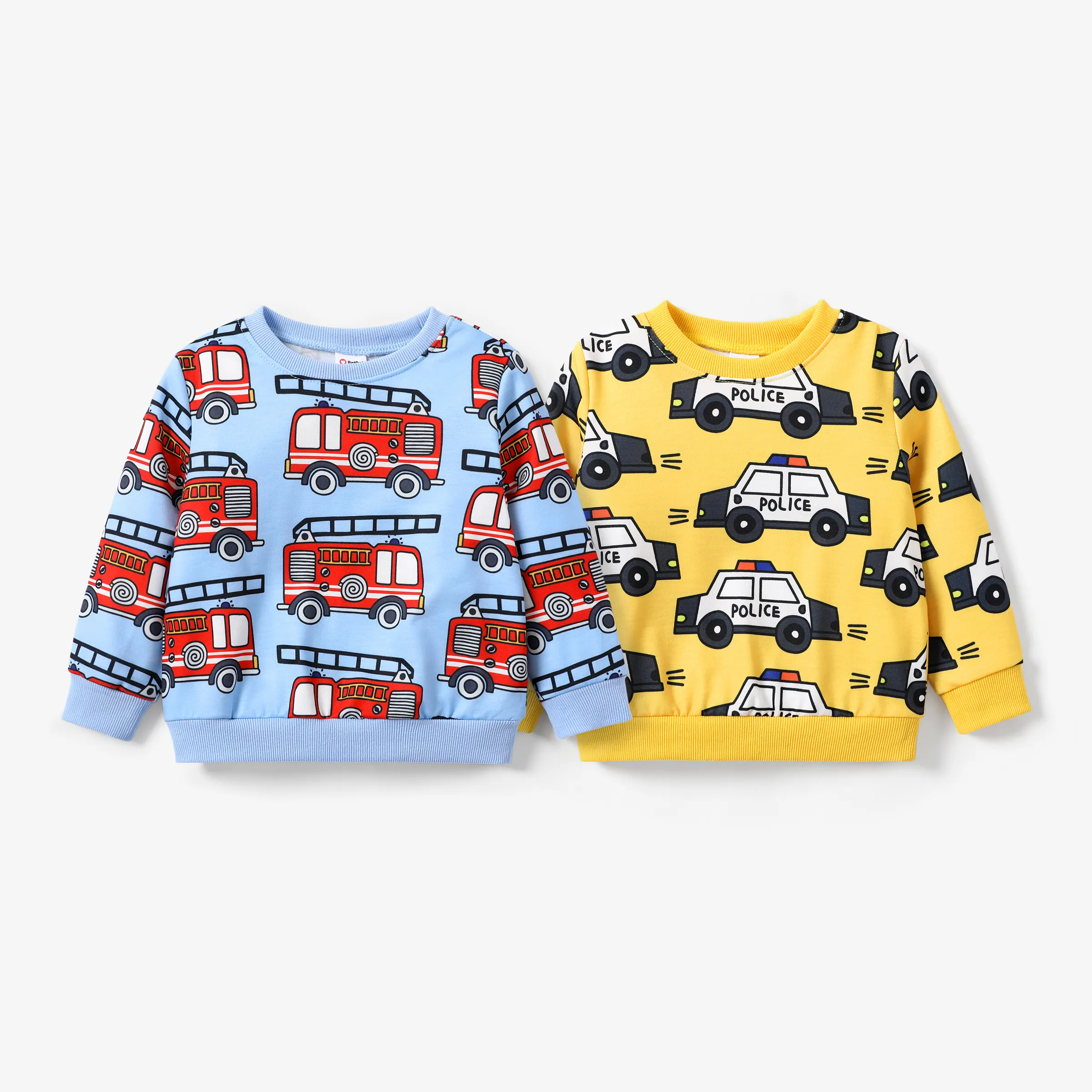 Toddler Boy Childlike Vehicle Pattern Pullover