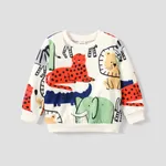 Toddler Boys Childlike Long-sleeve Animal Pullover Colorful