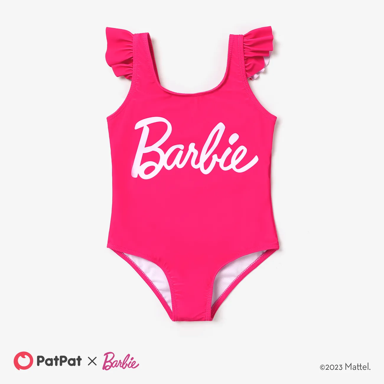 Barbie Mommy and Me Barbie positioning printed one-piece/split swimsuit