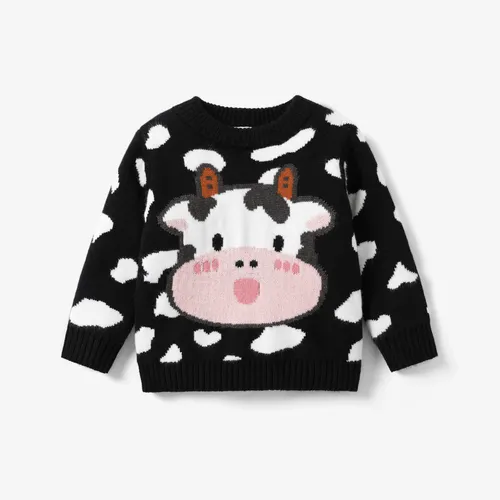 Baby Girl/Boy Cow Cute Animal pattern Striped Sweater