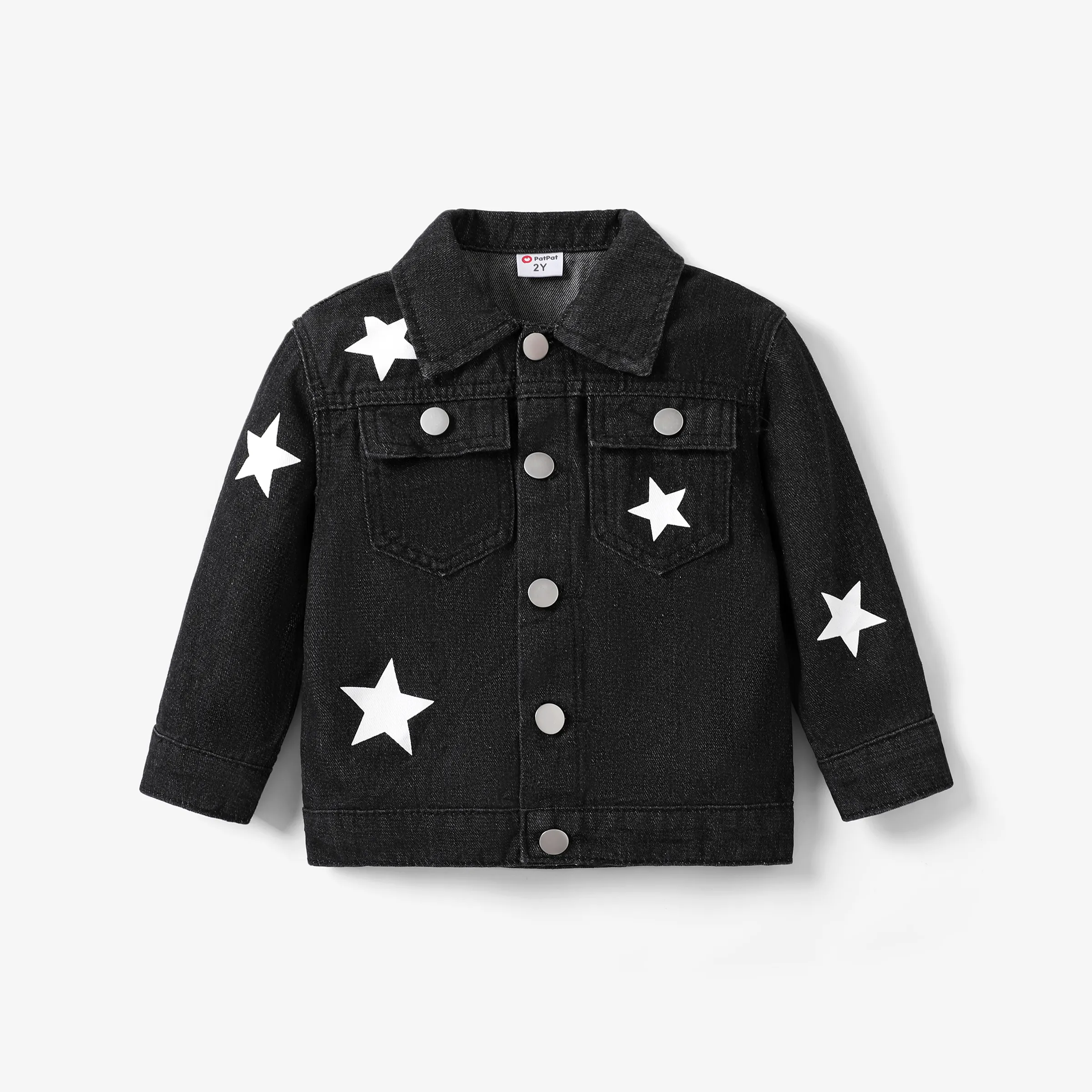 Toddler/Kids Girl/Boy Casual Denim Jacket with Star Print in 85%Cotton