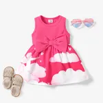 Baby Girl Valentine's Day Animal Pattern Dress  pink-