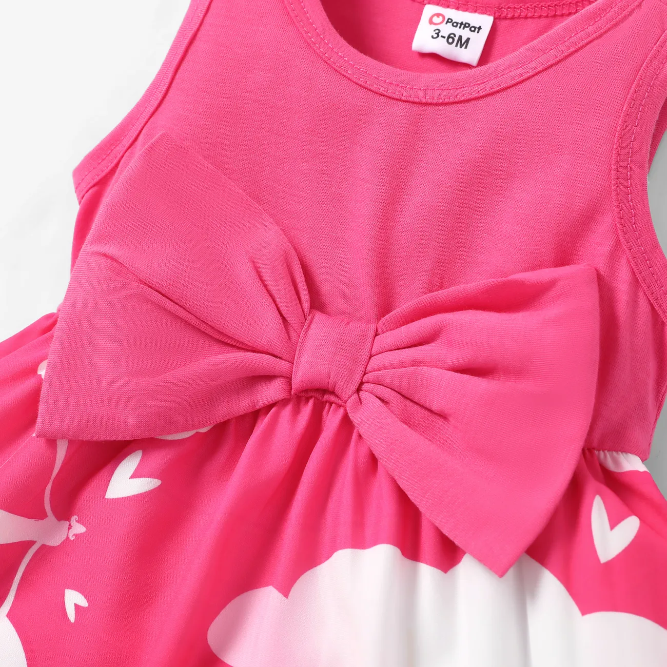 Baby Girl Valentine's Day Animal Pattern Dress  pink- big image 1