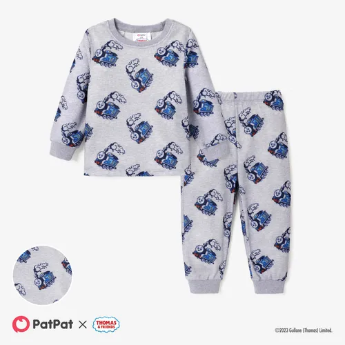 Thomas & Friends Toddler Boys Waffle Fabric Print Long-sleeve Top and Pants Set 