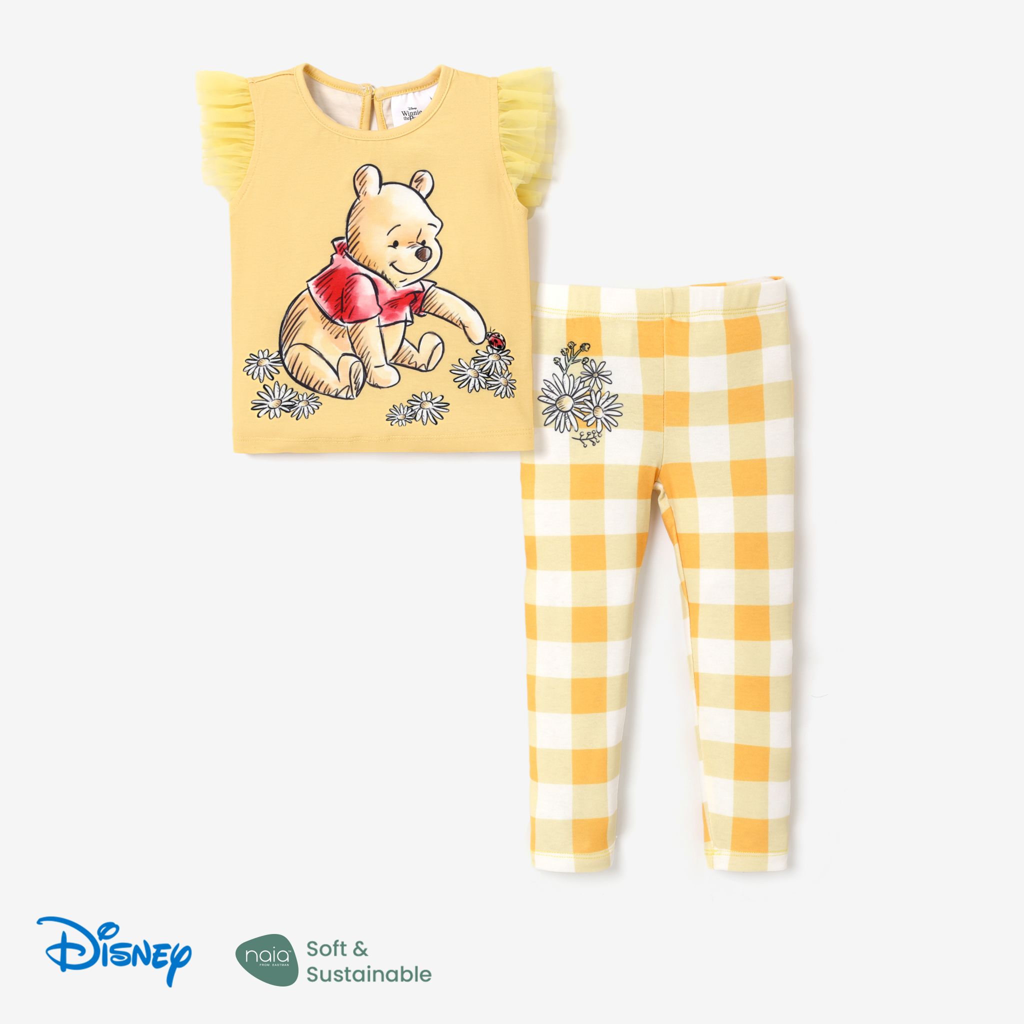 Disney Winnie The Pooh Toddler Girl 2pcs Character Naiaâ¢ Print Top And Leggings Set