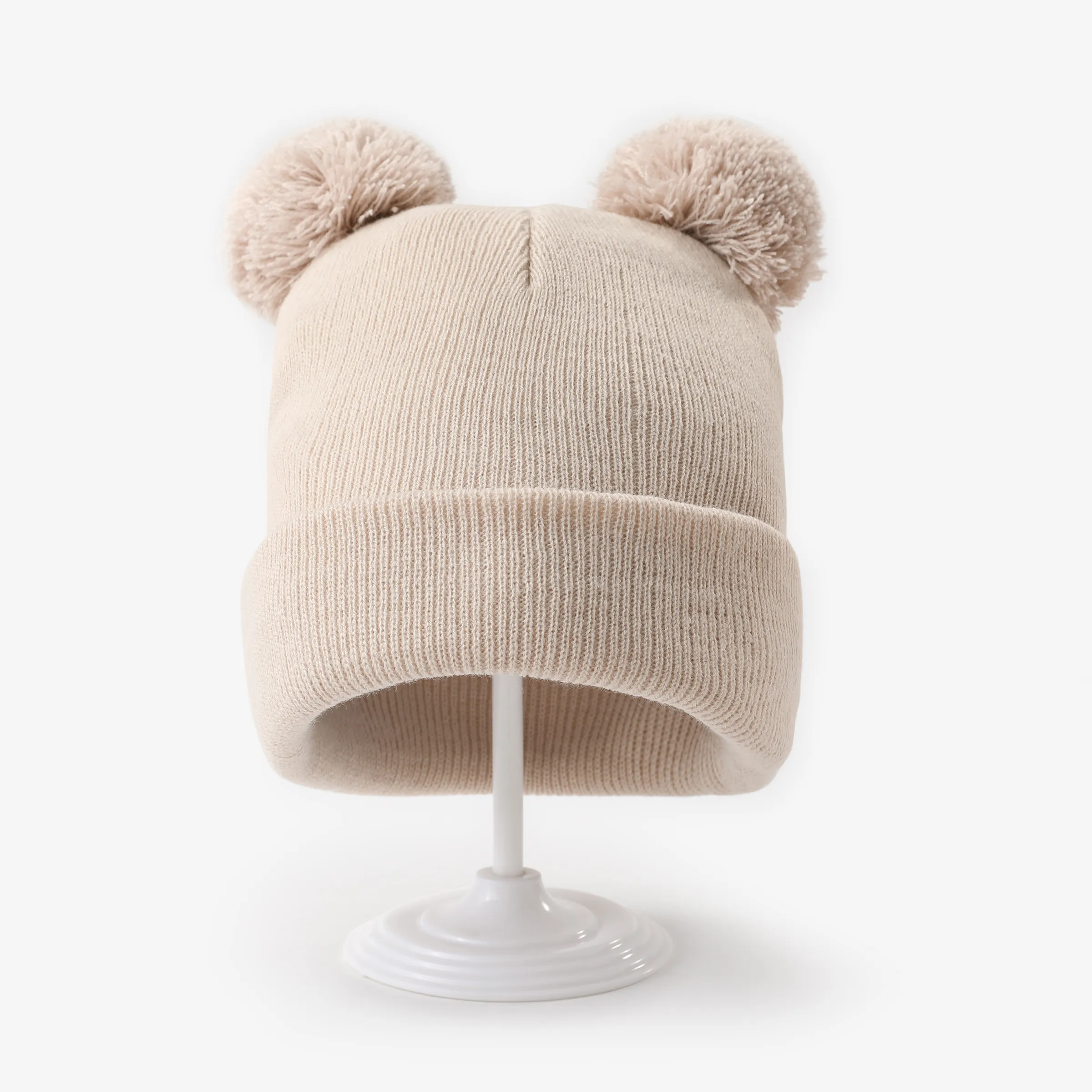 Baby/toddler knitted hat warm fur ball hat