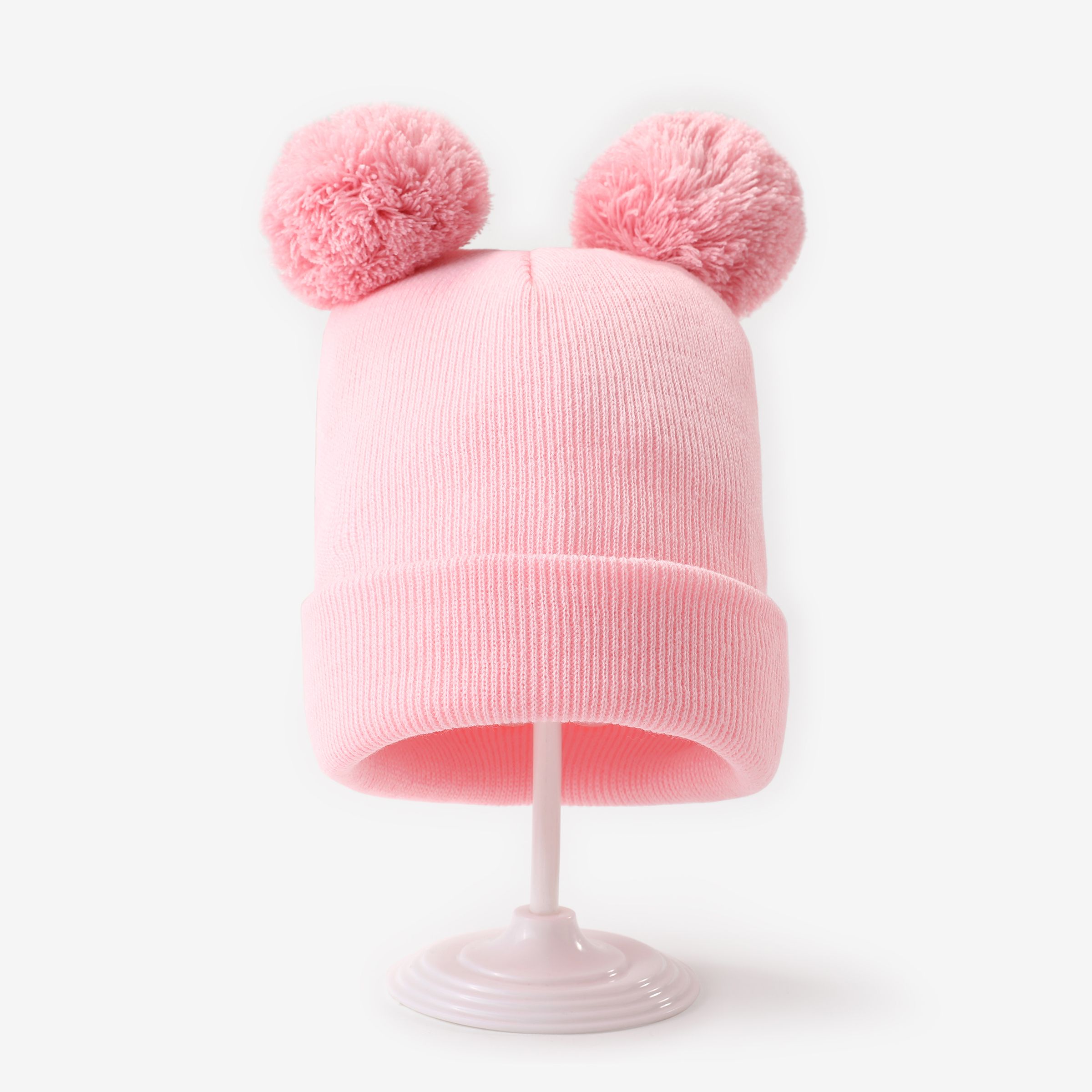 Baby/toddler knitted hat warm fur ball hat