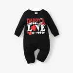 Baby Girl/Boy Valentine's Day Casual Jumpsuit Black