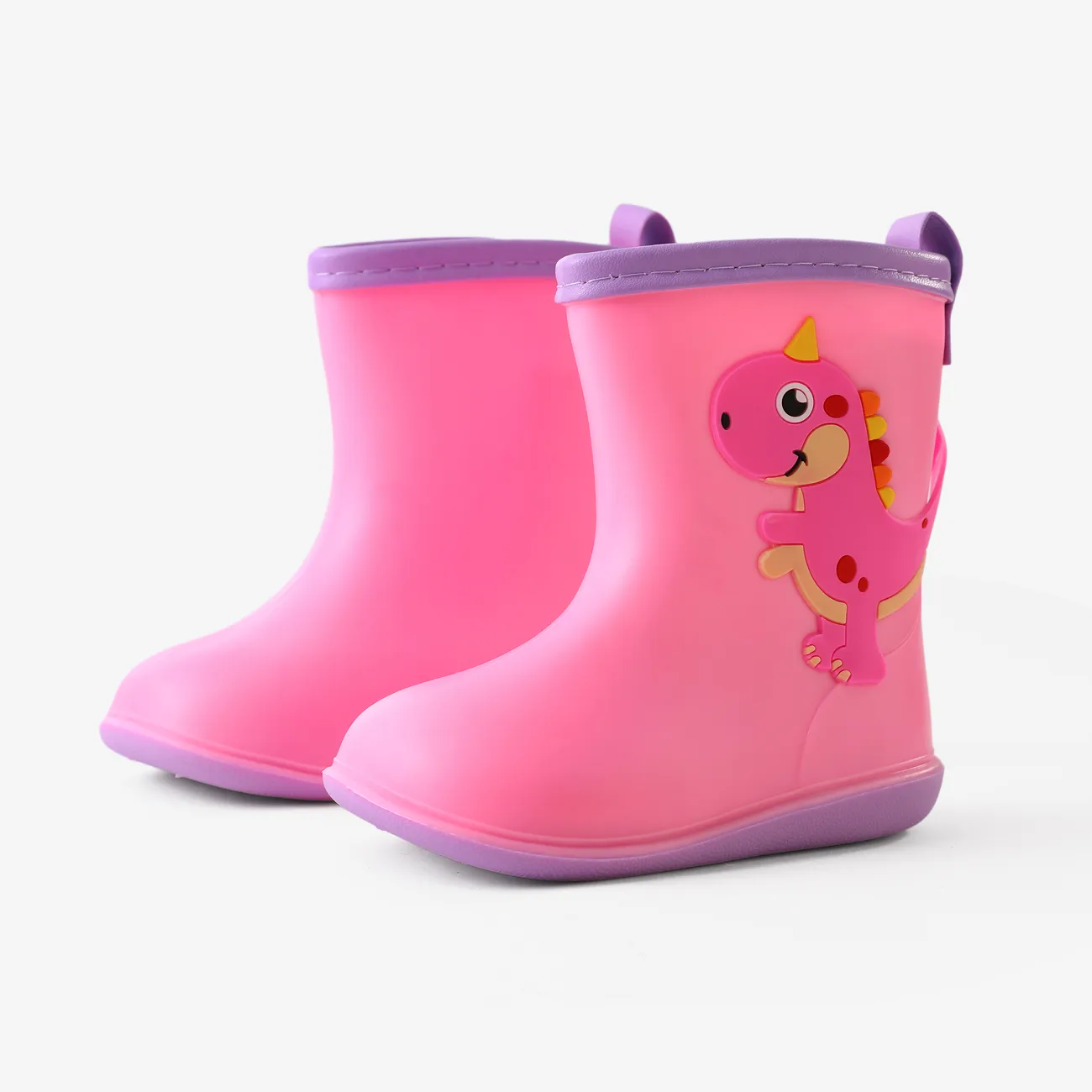 criança / miúdo botas de chuva decoração dinossauro 3D Rosa big image 1