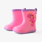 孩子/孩子的3D恐龍裝飾雨鞋 粉色