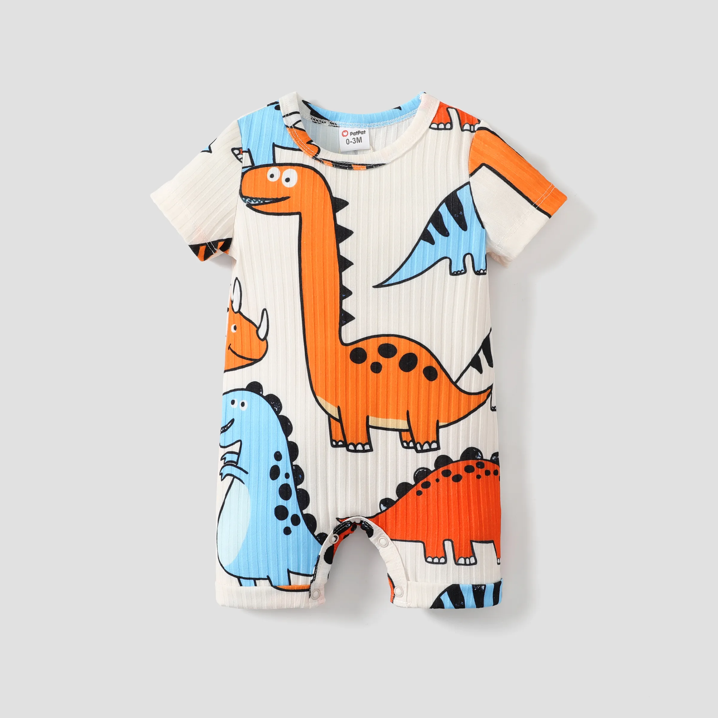 Baby Girl/Boy Casual Dinosaur Print Short Sleeve Romperd