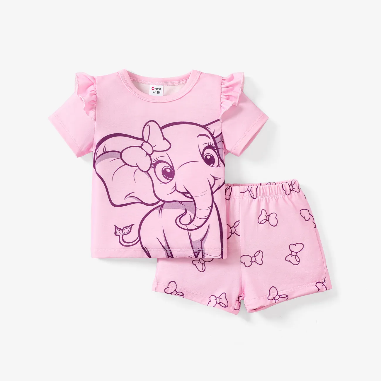 2pcs Baby/Kids Girl/Boy Childlike Pajama/Home Clothes Pink big image 1