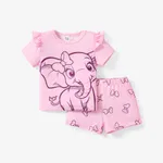 2pcs Bébé/Enfants Fille/Garçon Pyjama Enfantin/Vêtements À La Maison Rose