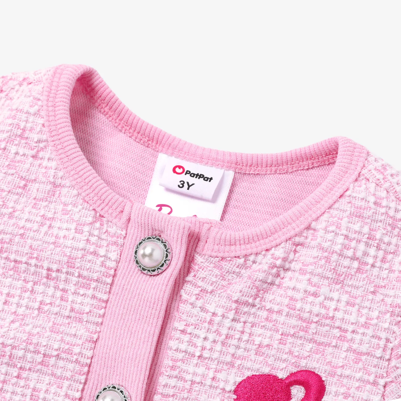 Barbie 母親節 IP 女 鈕扣 甜美 套裝裙 粉色 big image 1