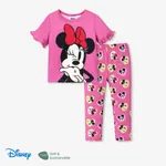 Disney Mickey and Friends Día de la Madre 2 unidades Niño pequeño Chica Volantes Dulce conjuntos de camiseta Roseo