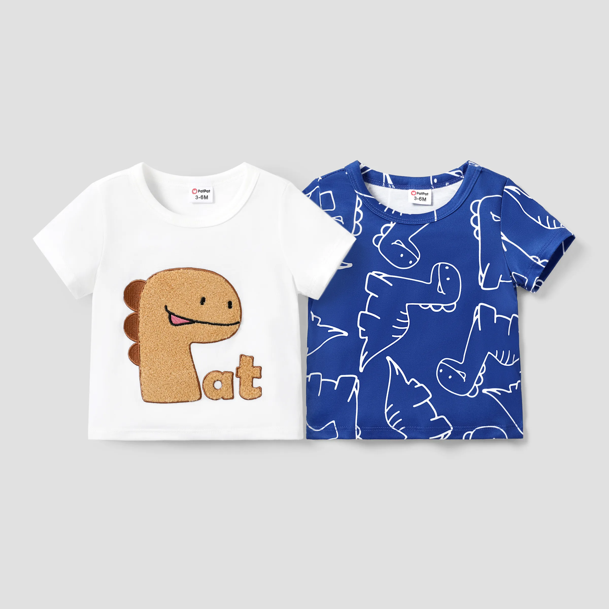 Bébé Fille/Garçon 3D Dinosaur Print Loose Fit T-shirt