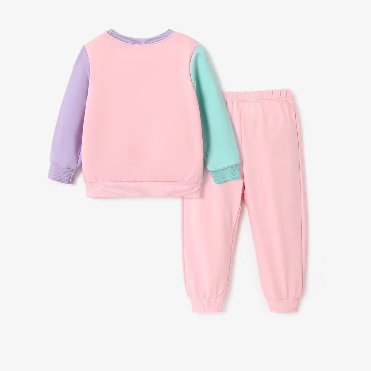 Helfer auf vier Pfoten 2 Stück Kleinkinder Unisex Stoffnähte Kindlich Sweatshirt-Sets rosa big image 1