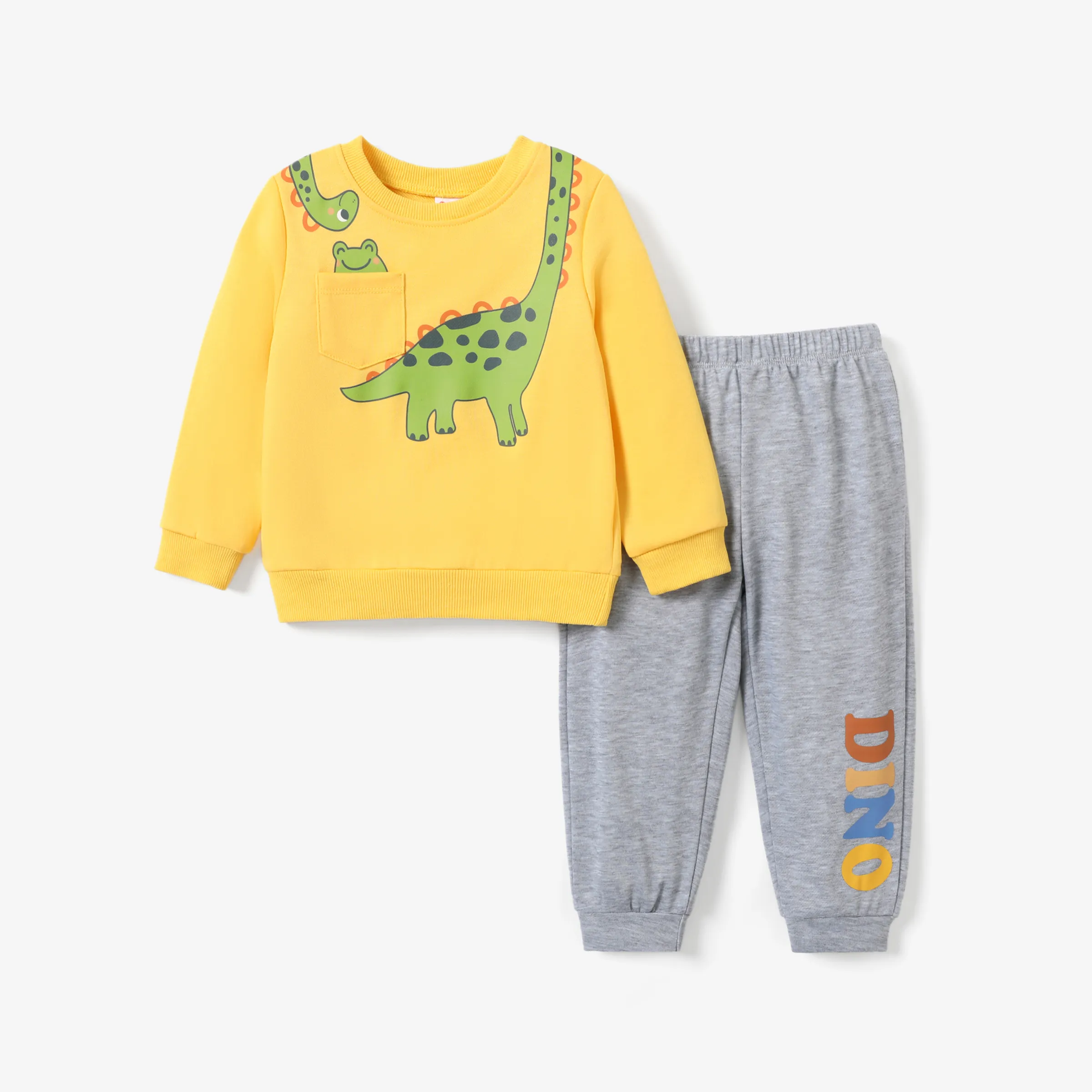2pcs Toddler Boy Dinosaur Pattern Set