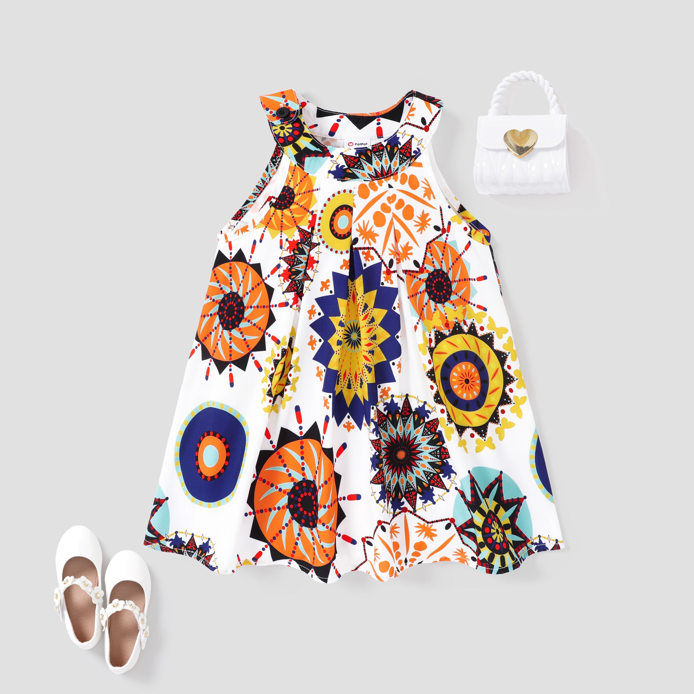Toddler Girl Exotic Boho Sleeveless Halter Dress