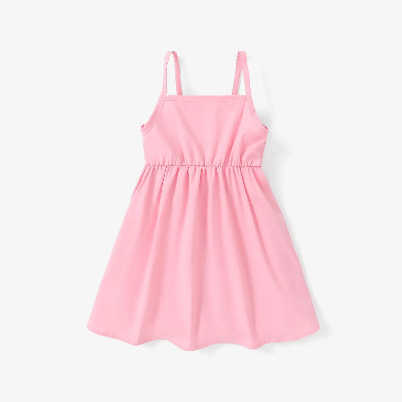 Toddler Girl Sweet Butterfly Print Bowknot Design Dress Pink big image 1