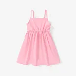 Toddler Girl Sweet Butterfly Print Bowknot Design Dress Pink