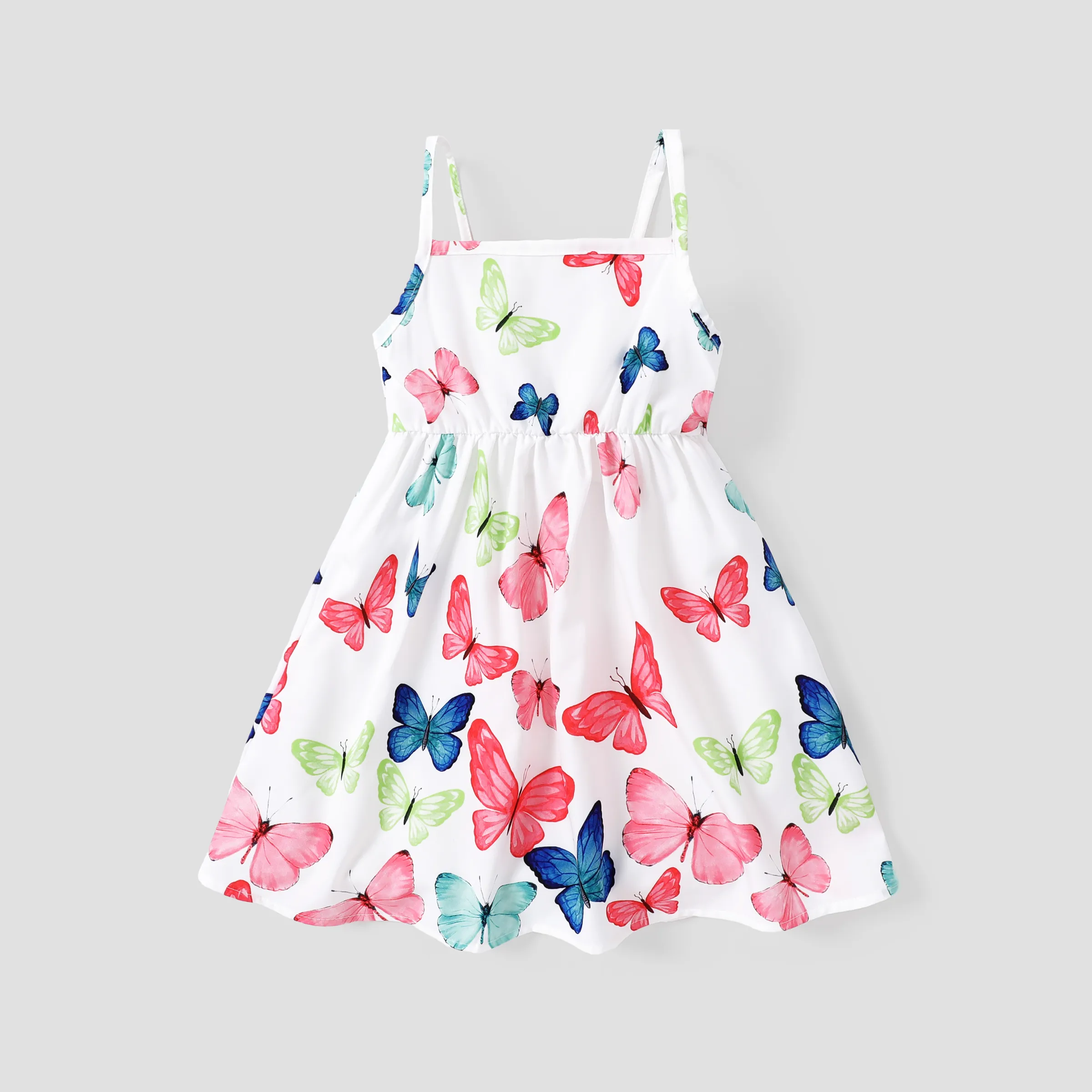 Toddler Girl Sweet Butterfly Print Bowknot Design Dress