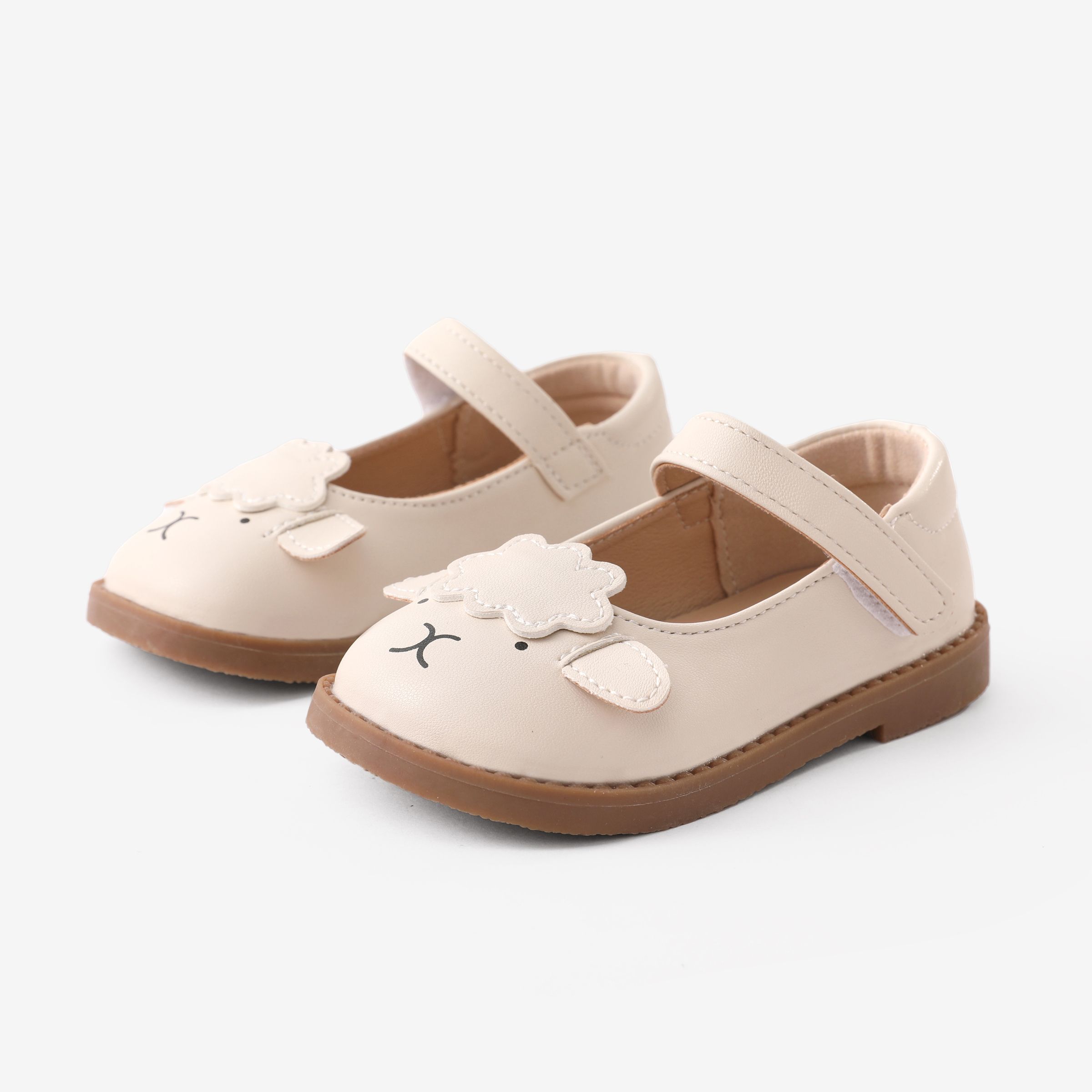 Toddler & Kids Girls' Childlike Sheep Pattern Velcro Leather Shoes