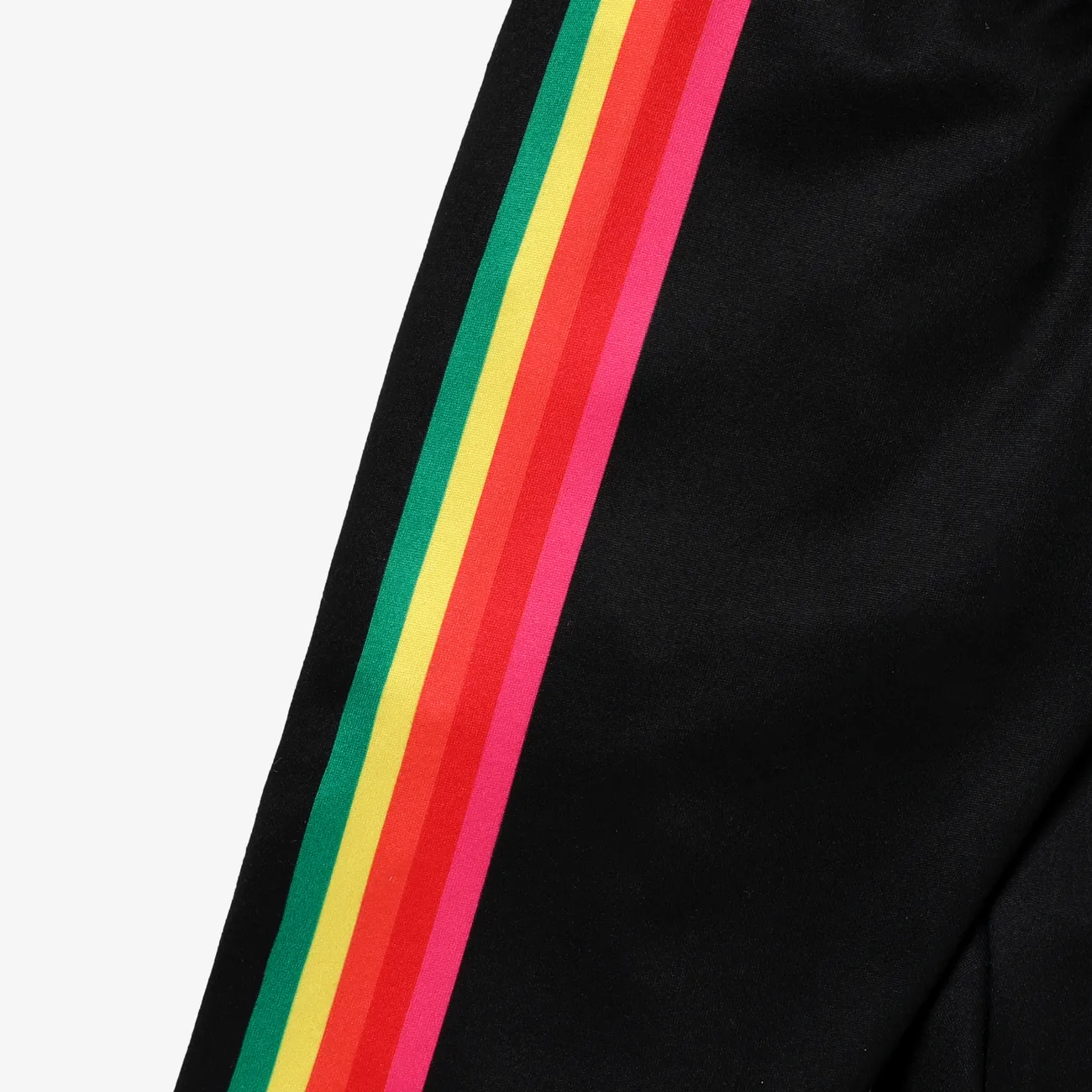 Barbie Color checkerboard/color love letter stripe cycling pants
 Black big image 1