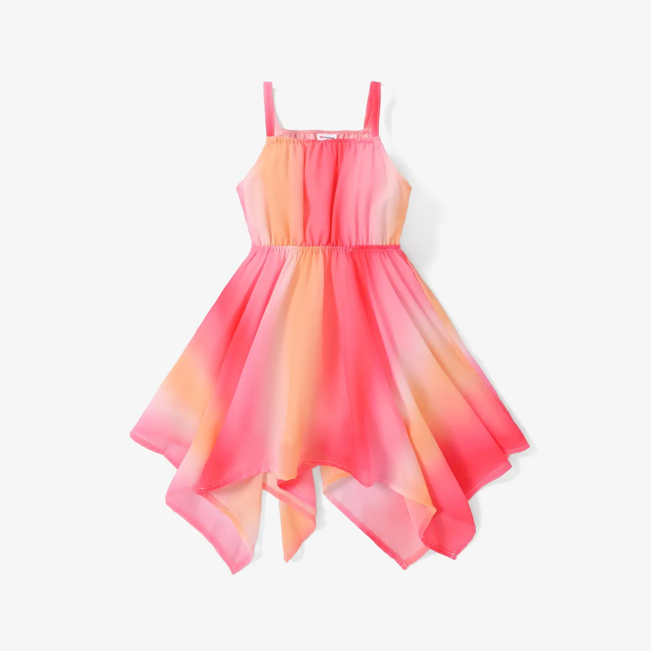 Toddler Girl Sweet Asymmetrical Cami Dress Multi-color big image 1