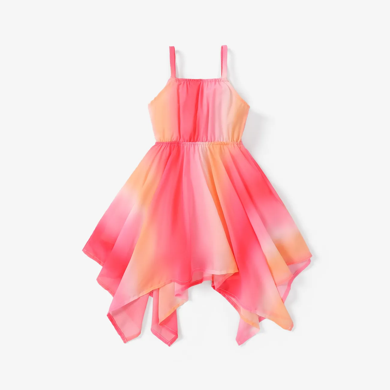 Toddler Girl Sweet Asymmetrical Cami Dress Multi-color big image 1