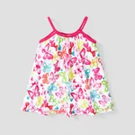Baby Girl Sweet Butterfly Print Cami Dress Pink